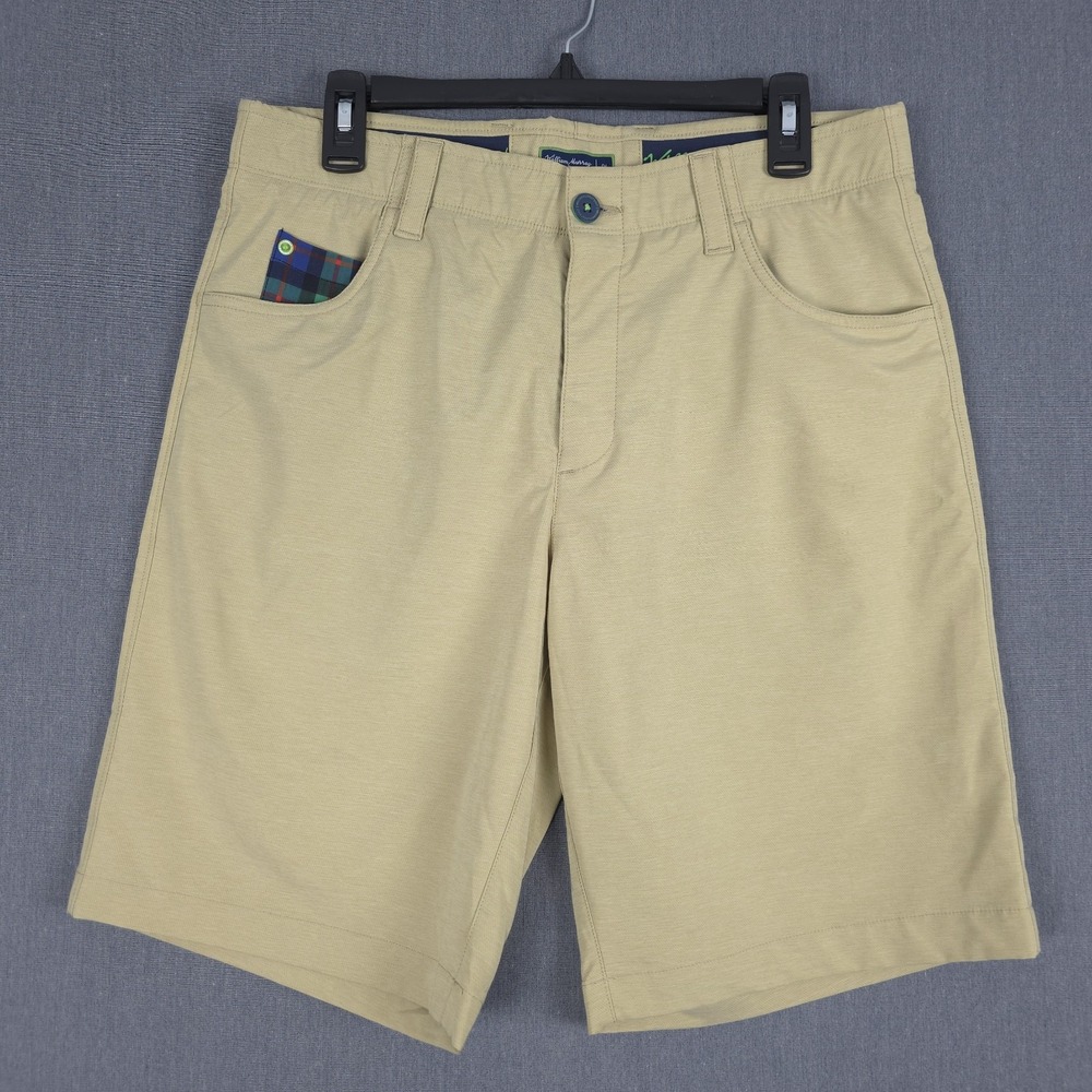William Murray Classic 10" Shorts Mens 32 (Fits 32x10) Khaki‎ Golf Performance